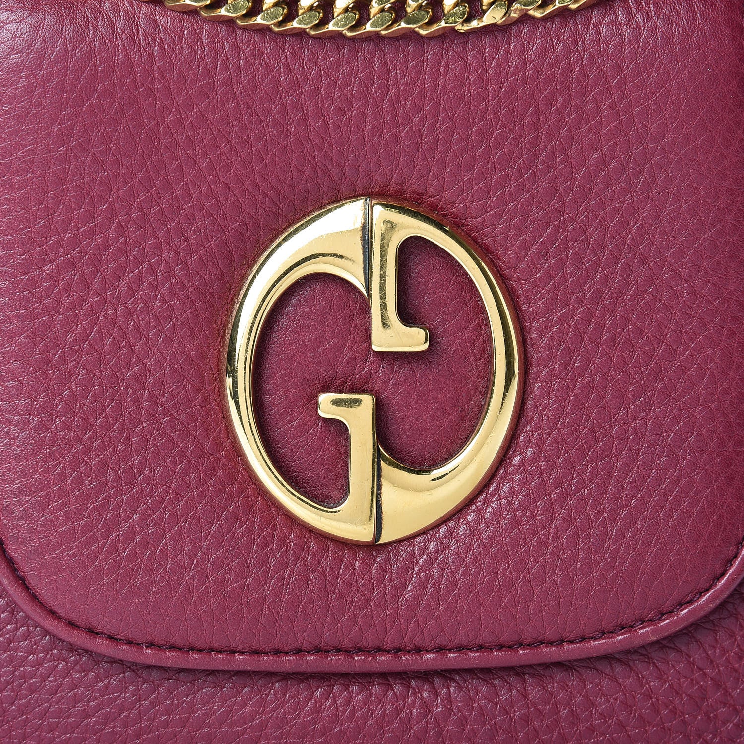 Gucci Cellarius Calfskin Small 1973 Chain Shoulder Bag Cherry Gloss 10 of 16
