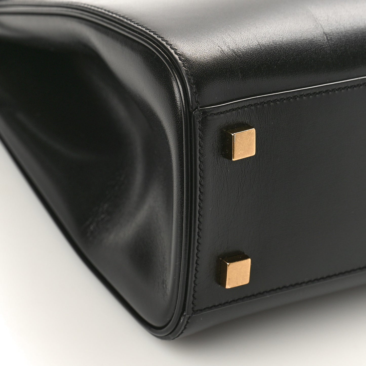 Smooth Calfskin Manhattan Top Handle Black