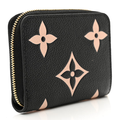 Louis Vuitton Empreinte Monogram Giant Zippy Coin Purse Black Beige 3 of 6