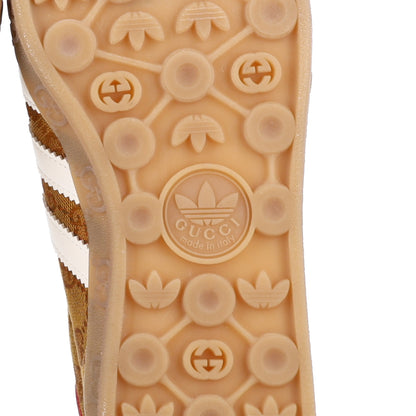 Gucci X ADIDAS Vintage GG Monogram Mens Gazelle Sneakers 11.5 Mid Natural Nut Off White 8 of 9