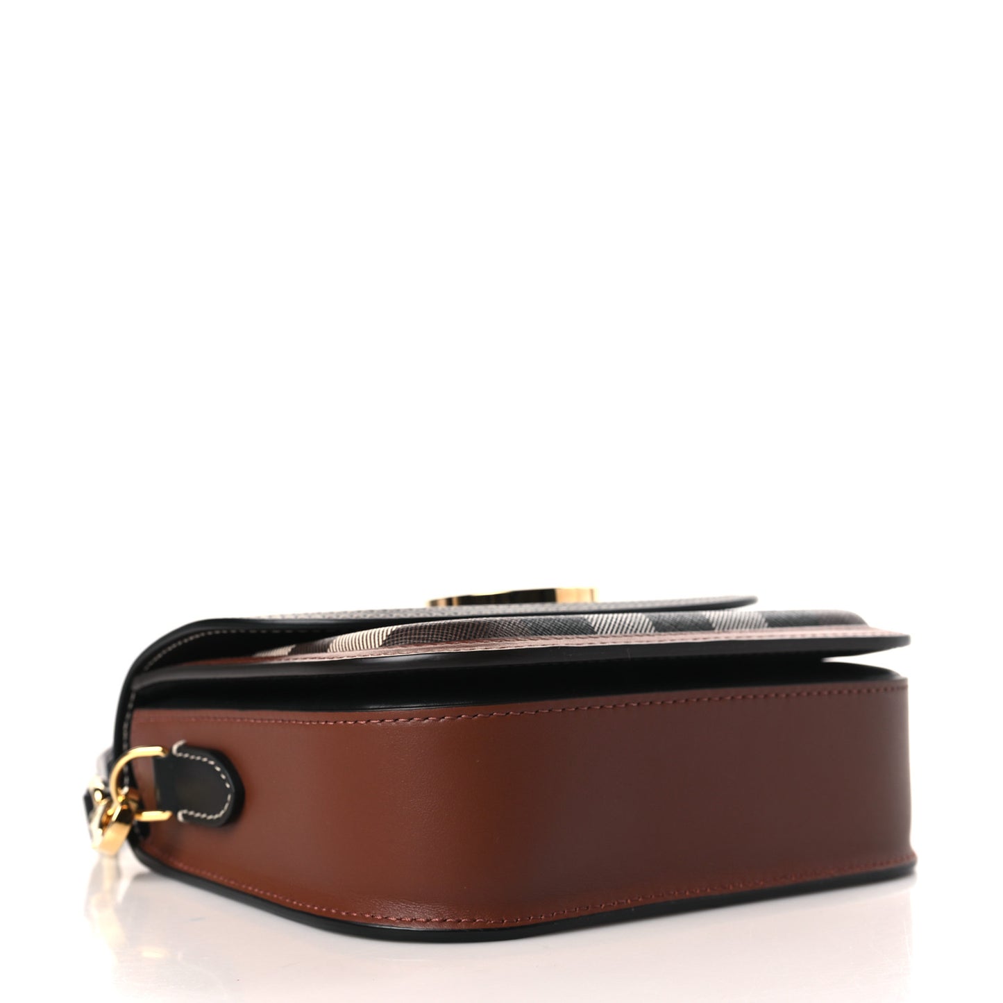Calfskin Check Small Elizabeth Bag Brown