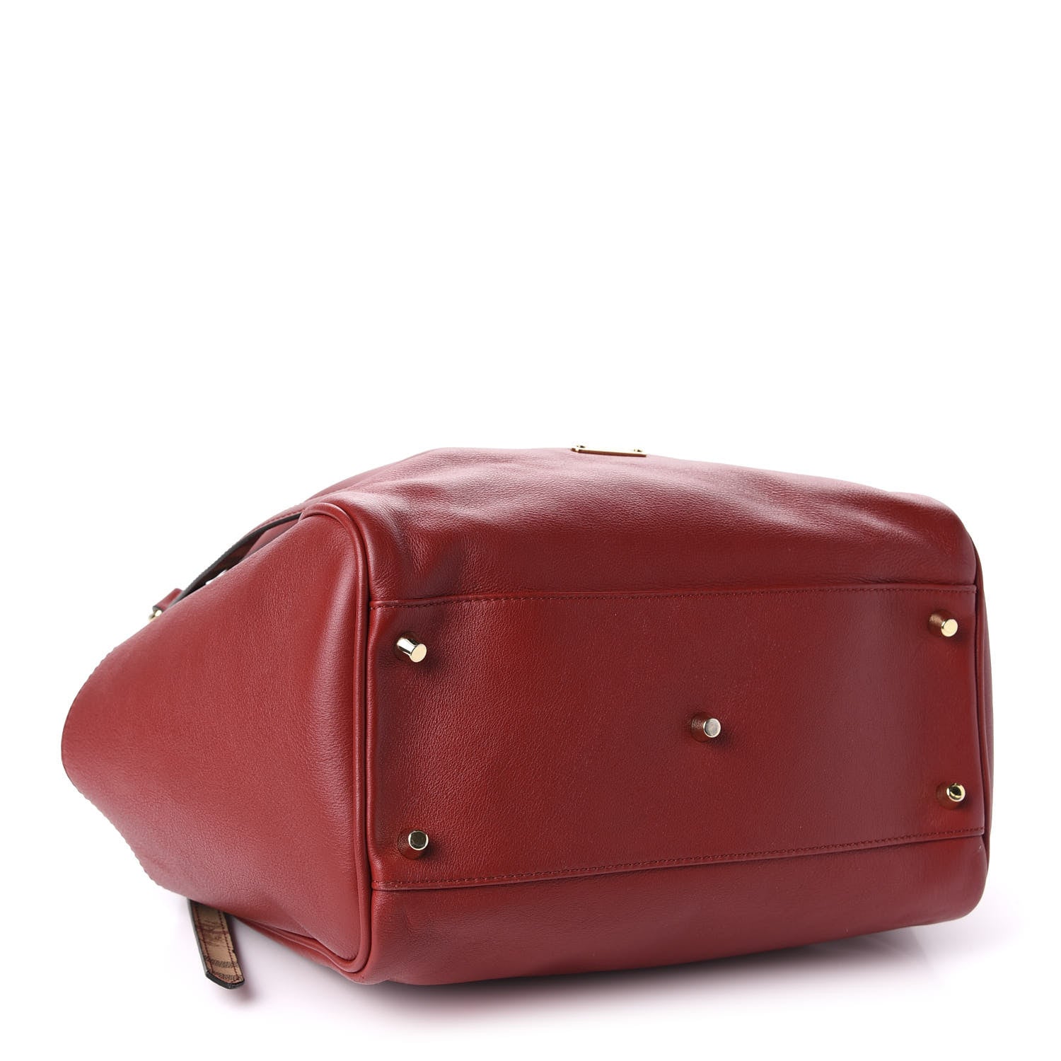 Burberry Calfskin Haymarket Check Small Canterbury Tote Red 4 of 11