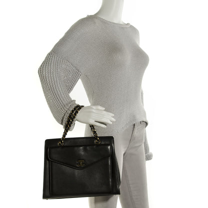 Chanel Calfskin Flap Shoulder Bag Black 2 of 7