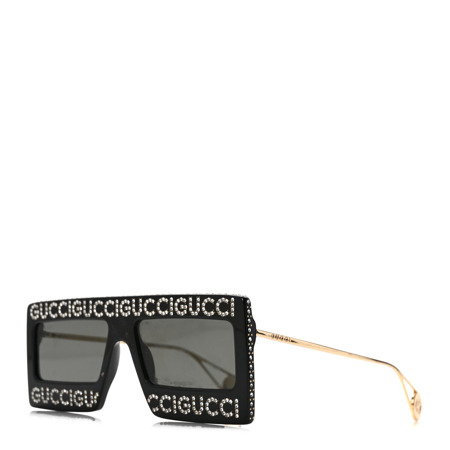 Acetate Crystal Mask-Frame Sunglasses GG0431S Black