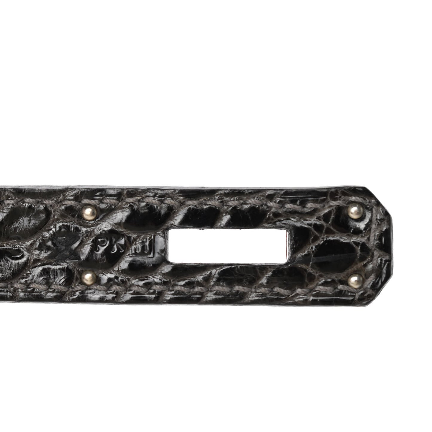 Shiny Porosus Crocodile Birkin 35 Graphite