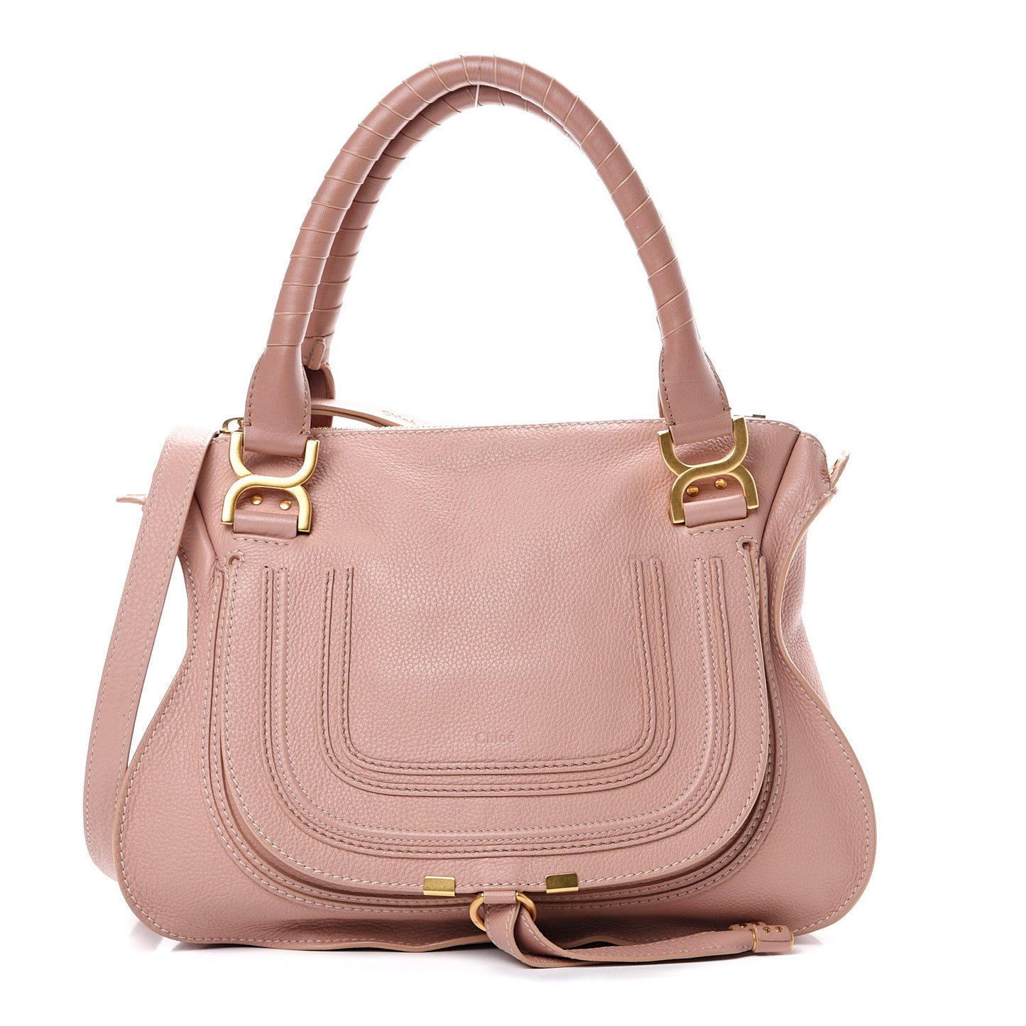Calfskin Medium Marcie Satchel Anemone Pink
