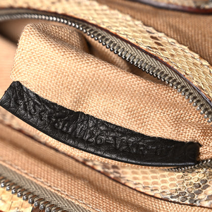 Fendi Woven Straw Snakeskin Selleria Mini Adele 1328 Bag Naturale 7 of 11