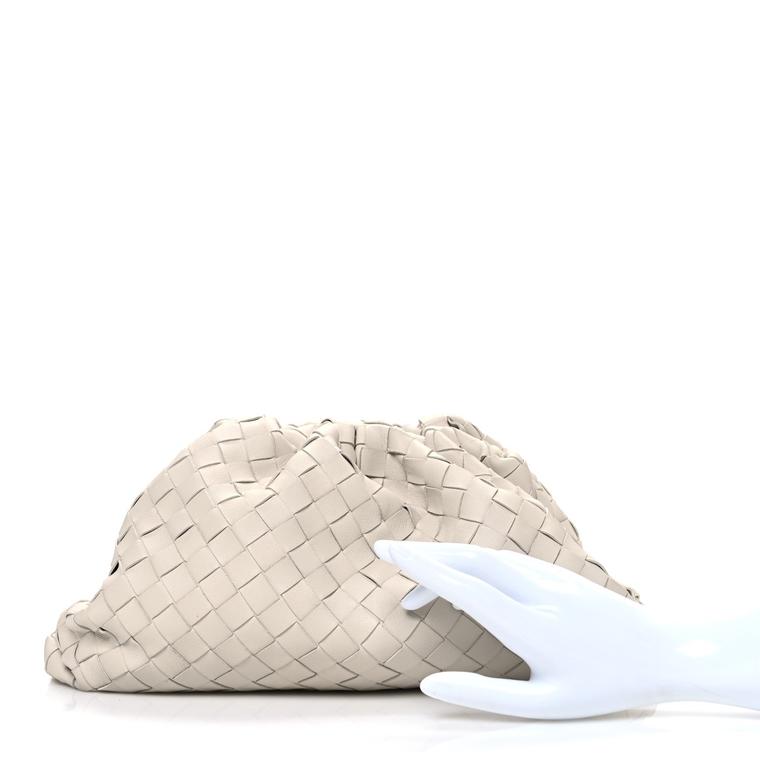 Bottega Veneta Nappa Maxi Intrecciato The Pouch Oversized Clutch Plaster 2 of 11
