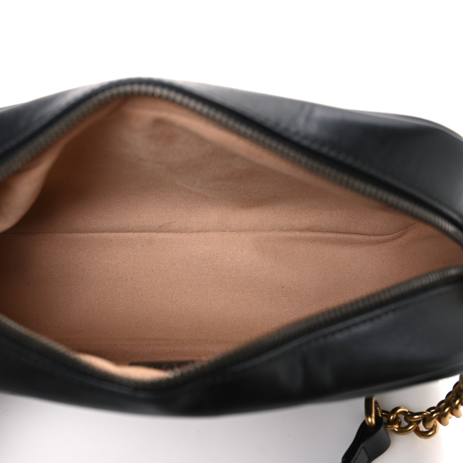 Gucci Calfskin Matelasse Small GG Marmont Chain Shoulder Bag Black 5 of 10