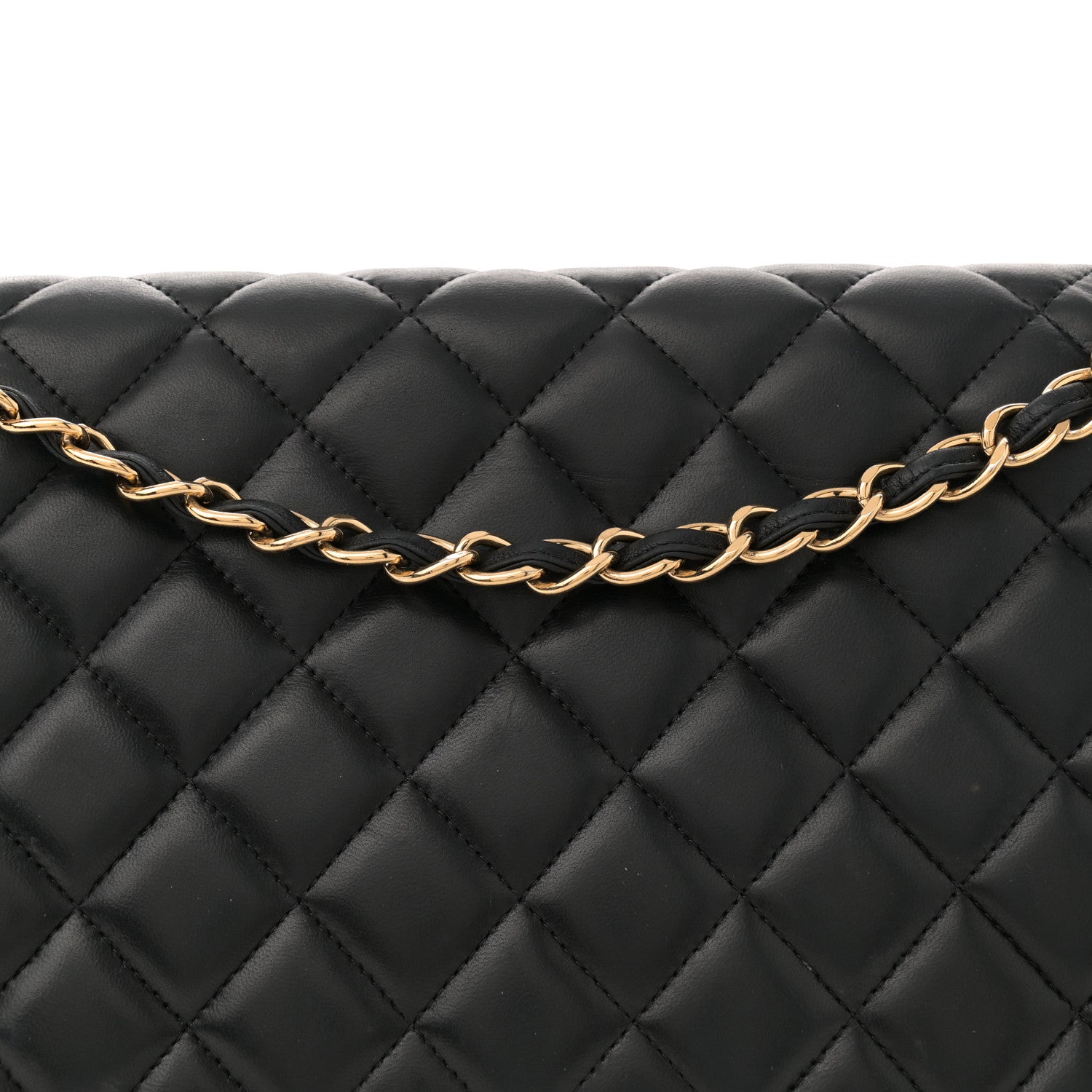 Chanel Lambskin Quilted Maxi Double Flap Black 8 of 14