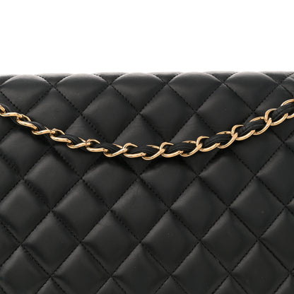 Chanel Lambskin Quilted Maxi Double Flap Black 8 of 14