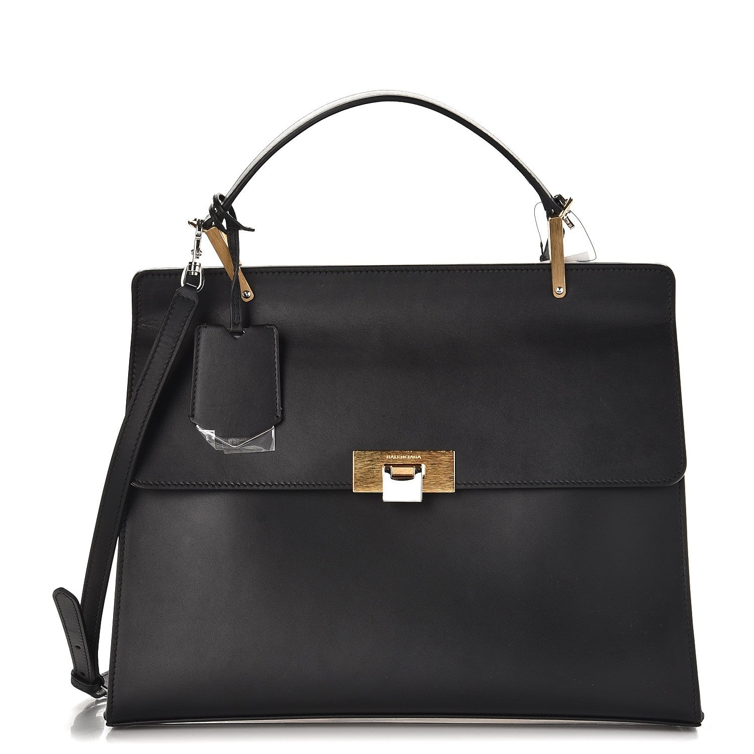 Balenciaga Smooth Calfskin Le Dix M Cartable Shoulder Bag Black 1 of 8