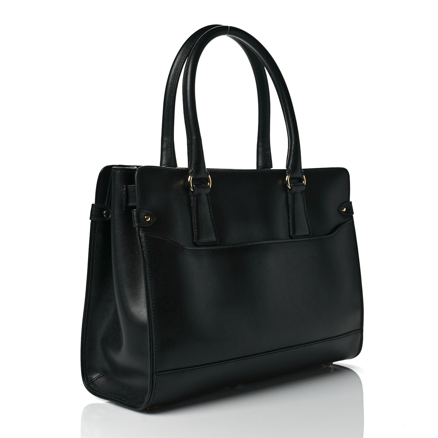 Salvatore Ferragamo Calfskin Beky Tote Black 2 of 9