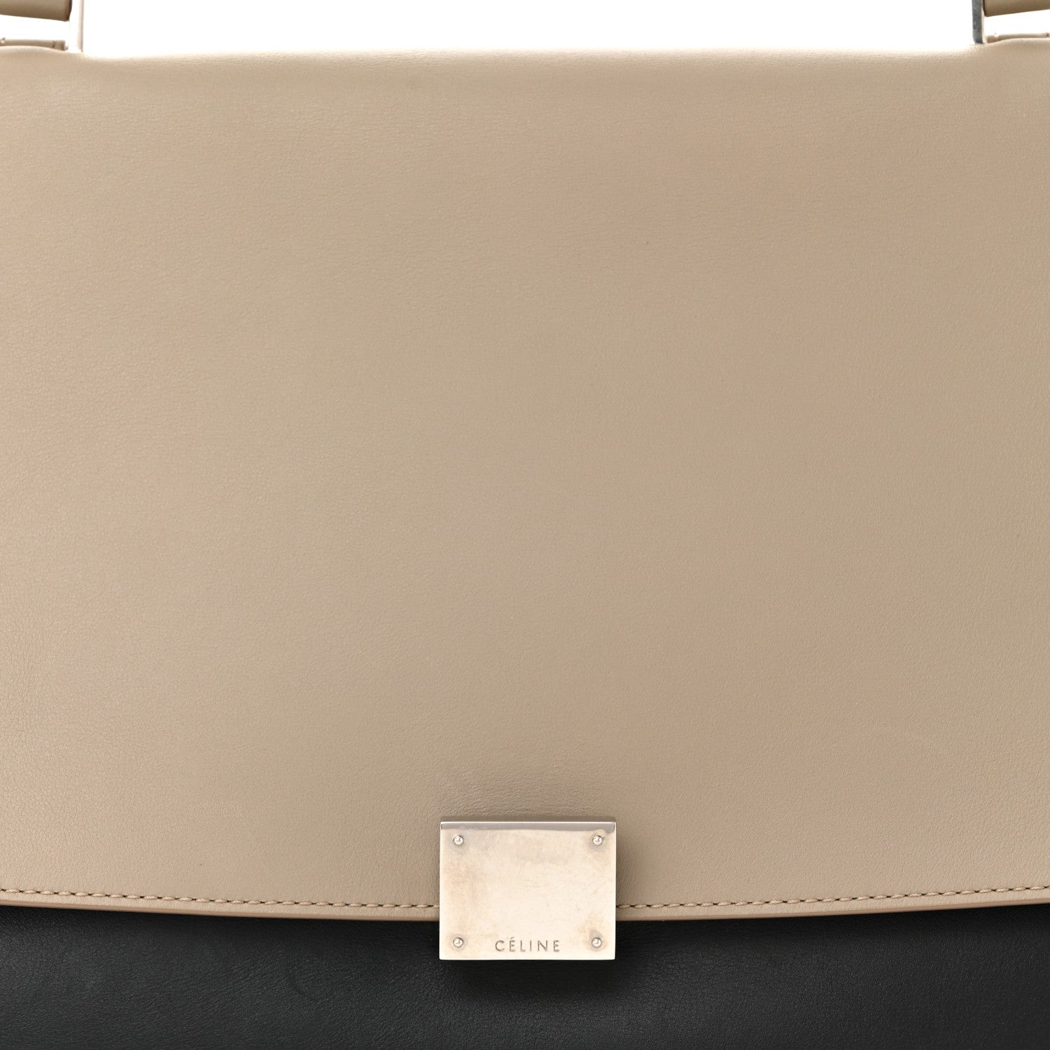 Celine Smooth Calfskin Nubuck Small Tri-Color Trapeze Taupe 8 of 10