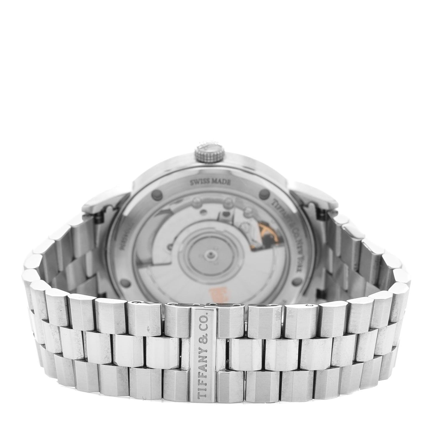 Stainless Steel Diamond 34mm CT60 3-Hand Automatic Watch Pink