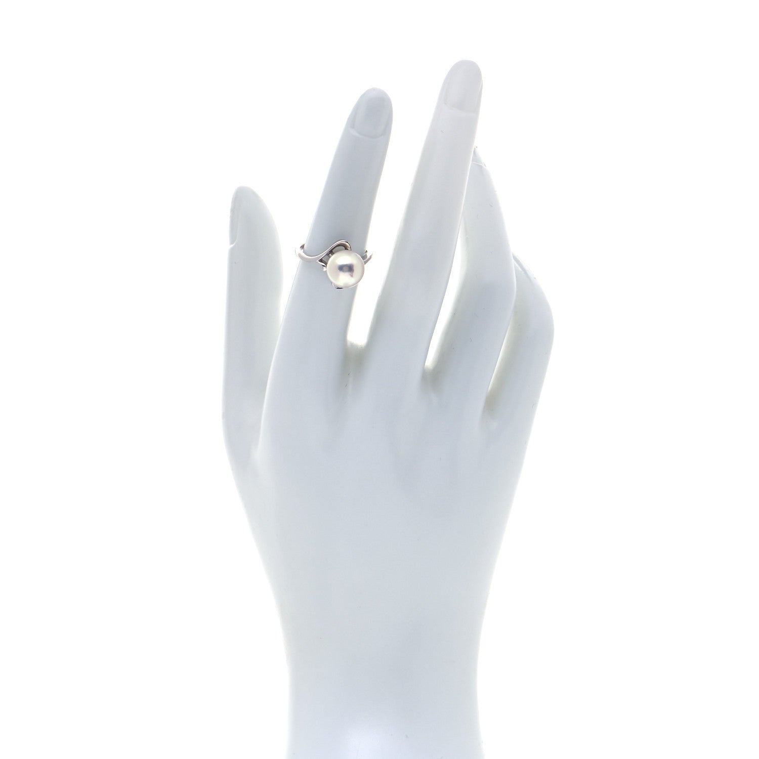 Mikimoto Platinum Akoya Pearl 9mm Ring 48 4.5 2 of 4