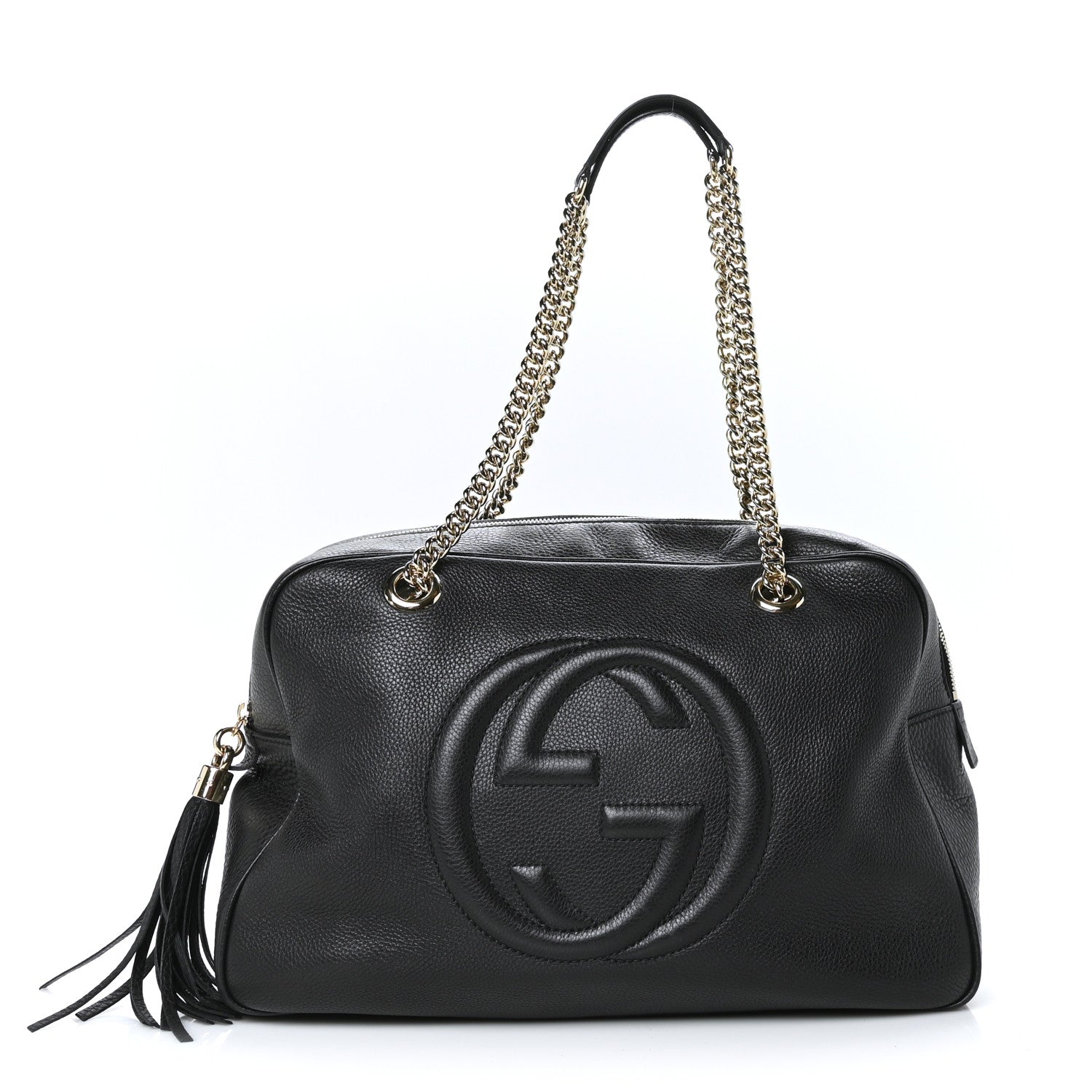 Gucci Pebbled Calfskin Medium Soho Bowler Black 1 of 10
