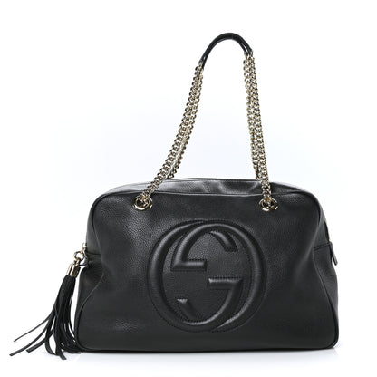 Gucci Pebbled Calfskin Medium Soho Bowler Black 1 of 10