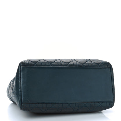 Christian Dior Lambskin Cannage Medium Lady Dior Navy Blue 4 of 9