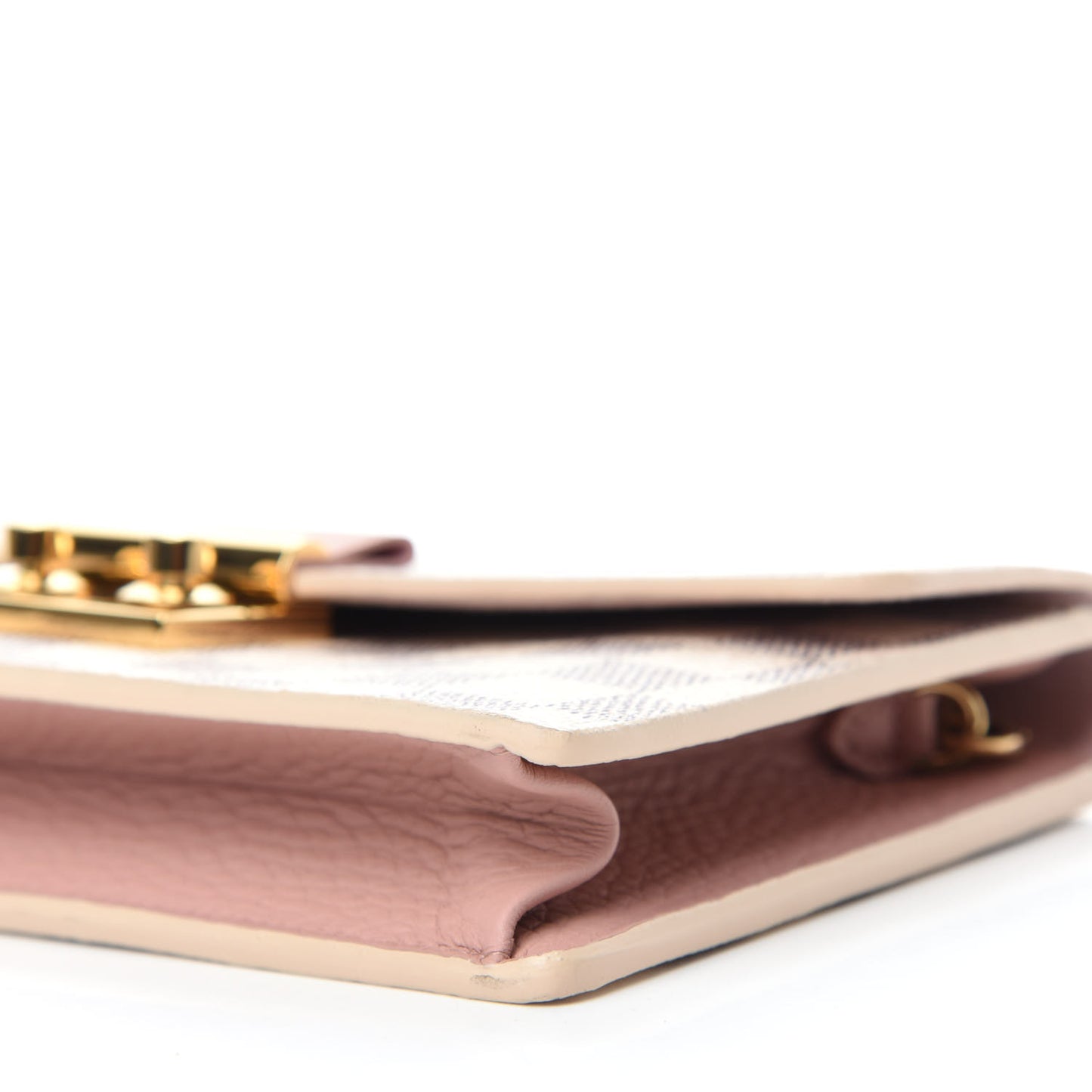 Damier Azur Croisette Chain Wallet Rose Ballerine