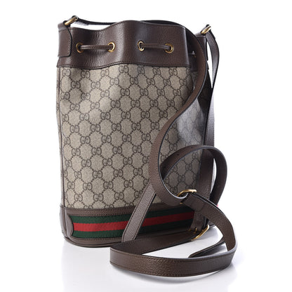 Gucci GG Supreme Monogram Web Ophidia Bucket Bag Brown 4 of 12