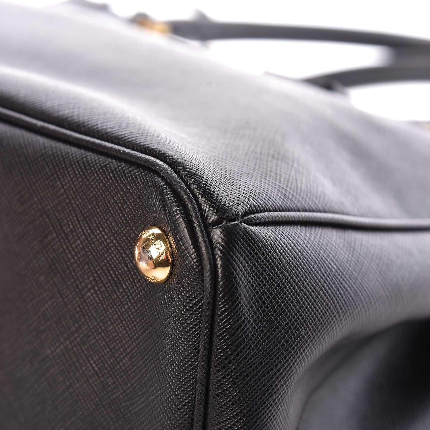 Saffiano Small Galleria Double Zip Tote Black