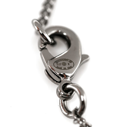 Chanel Crystal Star CC Pendant Necklace Silver 5 of 6