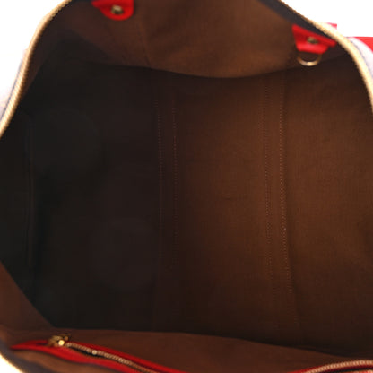 Louis Vuitton Calfskin Monogram Keepall Bandouliere 50 Coquelicot 4 of 9