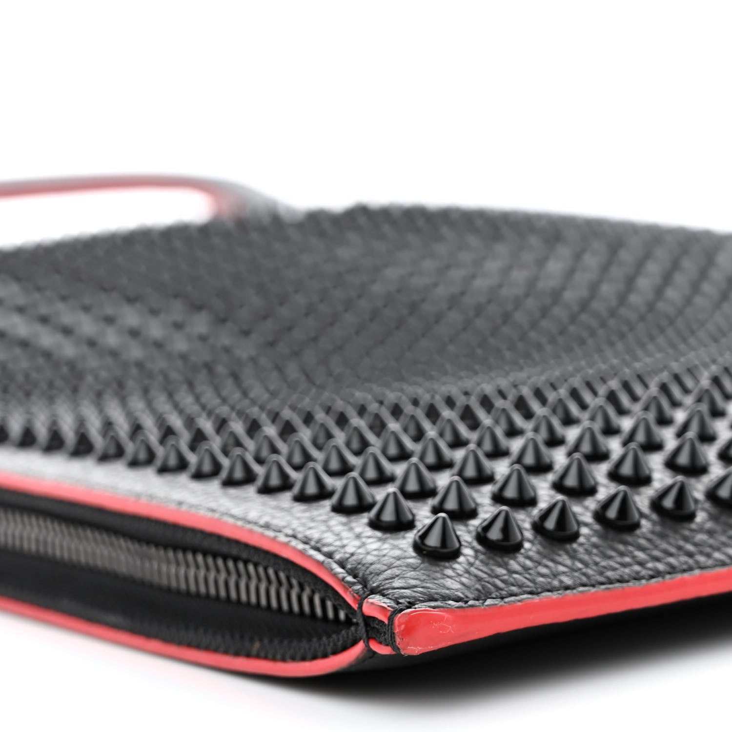 Christian Louboutin Calfskin Spiked Large Trictrac Portfolio Bag Black 10 of 12