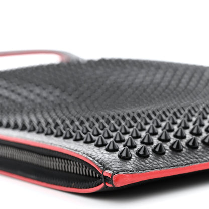 Christian Louboutin Calfskin Spiked Large Trictrac Portfolio Bag Black 10 of 12