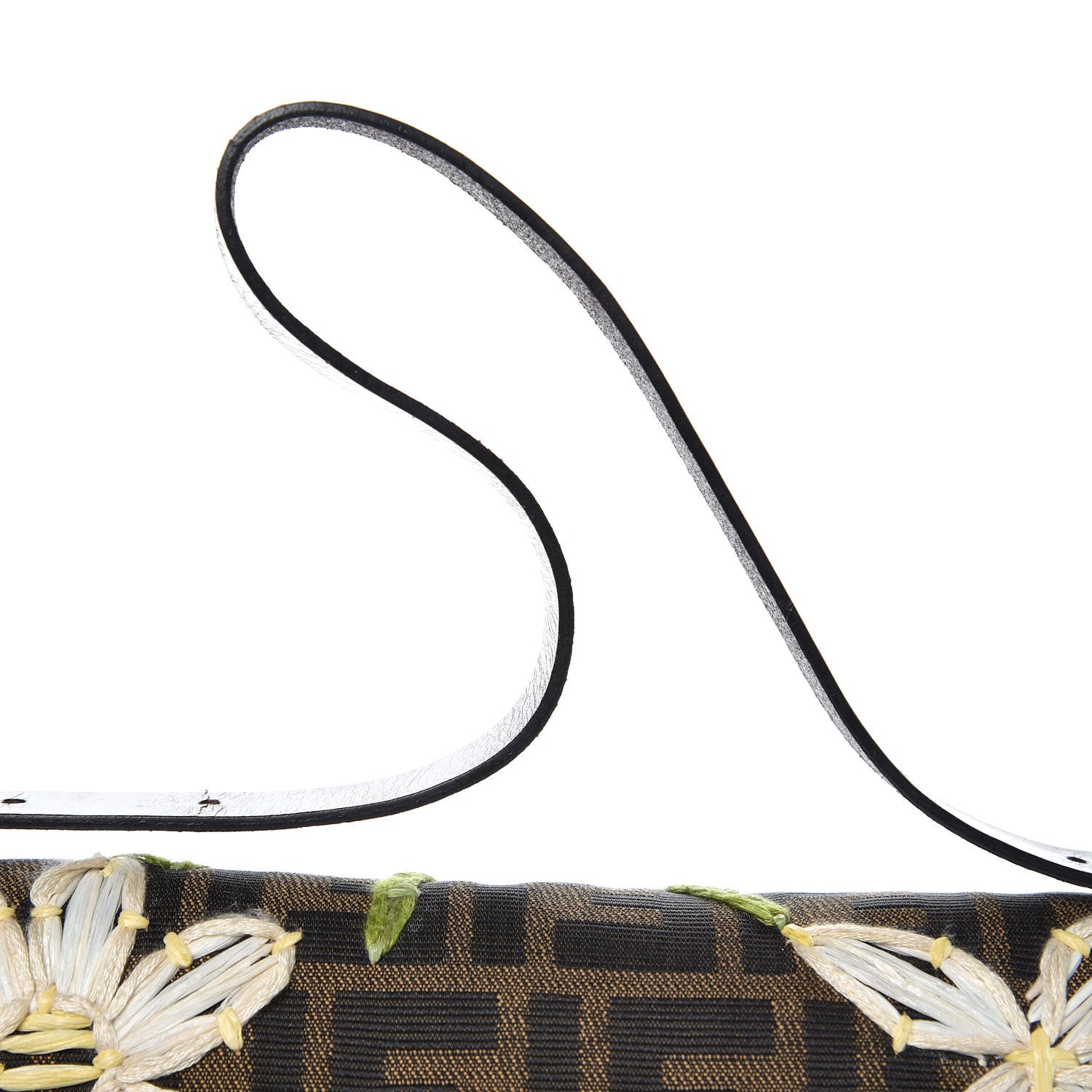 Fendi Zucca Flower Applique Baguette Tobacco 9 of 12