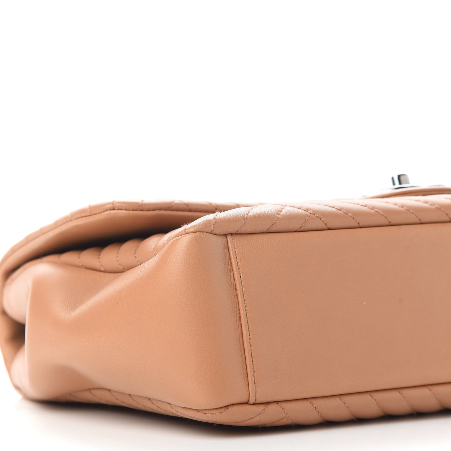 Lambskin Quilted Large CC Crossing Flap Camel