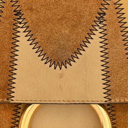 Chloe Suede Patchwork Medium Faye Shoulder Bag Brown Multicolor 12 of 15