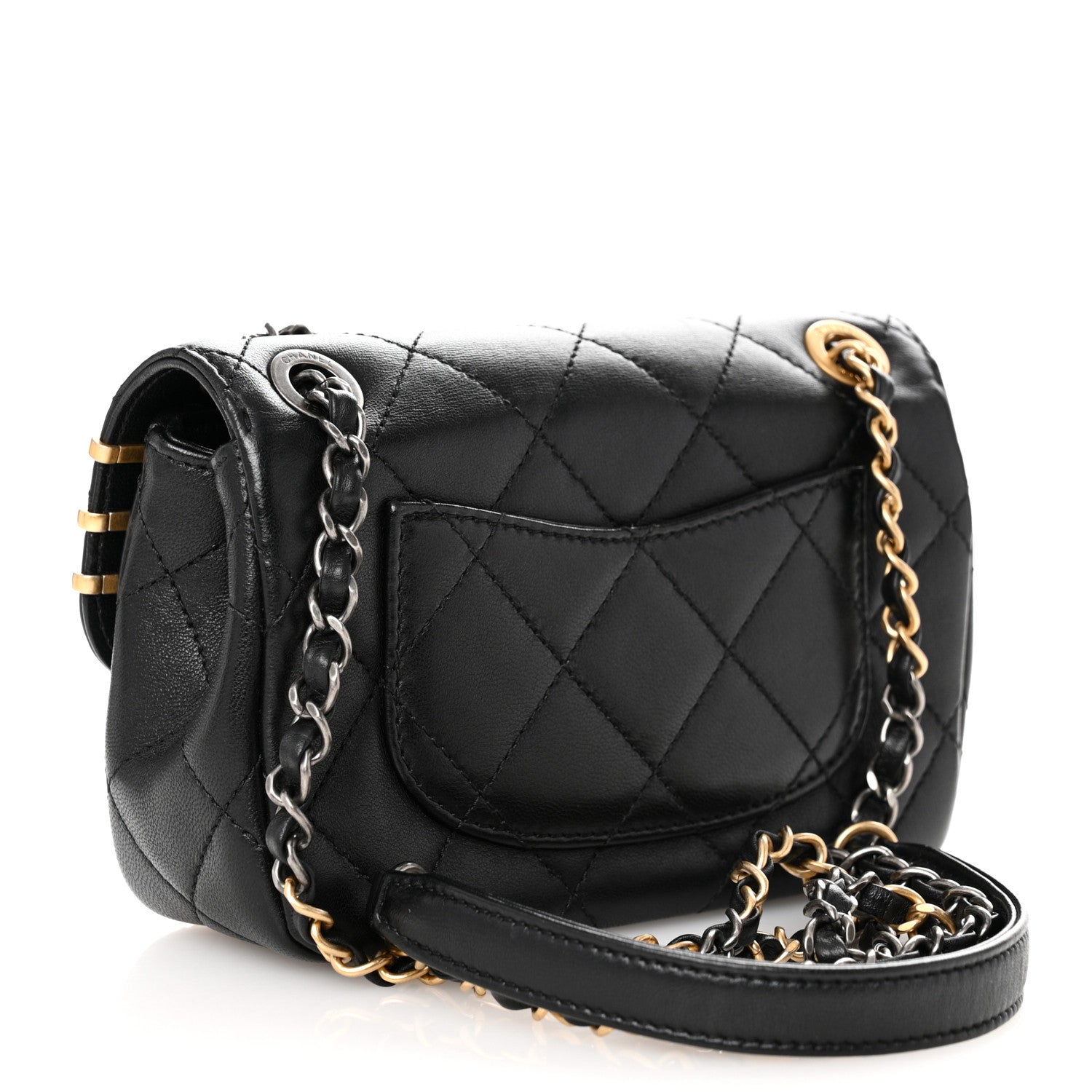 Chanel Lambskin Quilted Mini Coco Clips Single Flap Black 3 of 11