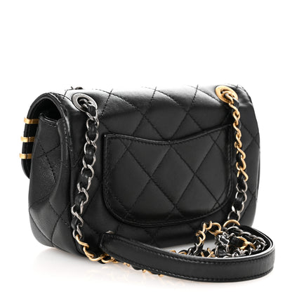 Chanel Lambskin Quilted Mini Coco Clips Single Flap Black 3 of 11