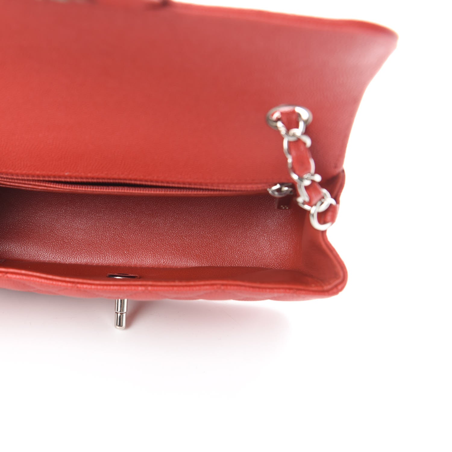 Chanel Caviar Quilted Mini Rectangular Flap Red 5 of 10