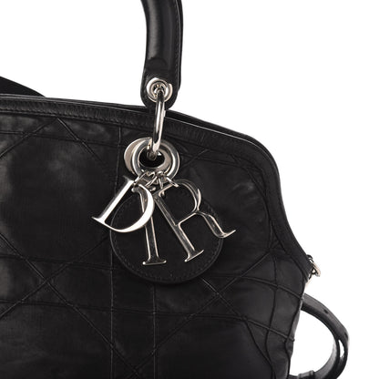 Christian Dior Lambskin Cannage Medium Granville Tote Black 14 of 14