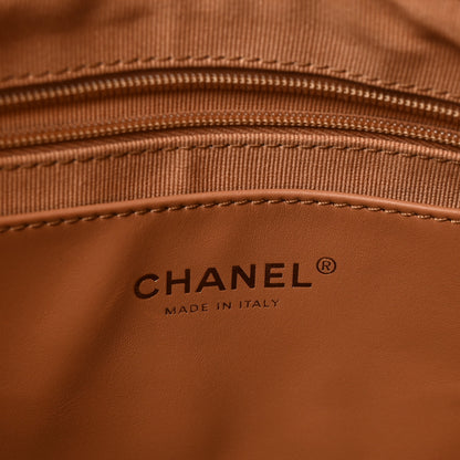 Chanel Shiny Lambskin Quilted Trendy Pockets Hobo Brown 6 of 10