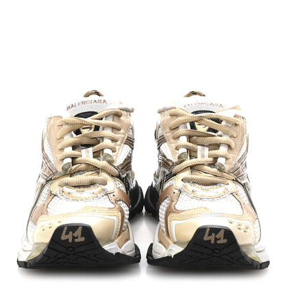 Balenciaga Mesh Rubber Monocolor Womens Runner Sneakers 41 Beige Black 3 of 10