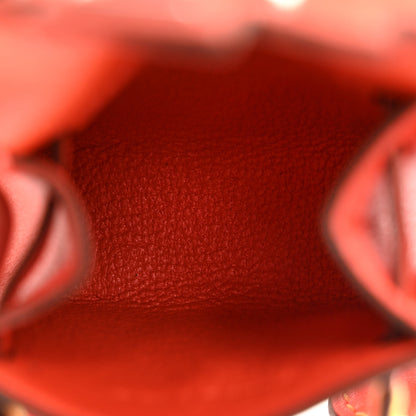 Hermes Tadelakt Chevre Mysore Kelly Quelle Idole Bag Charm Orange Poppy Jaune De Naples 3 of 6