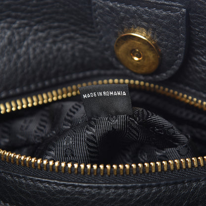 Prada Vitello Phenix Shopping Bag Black 7 of 10