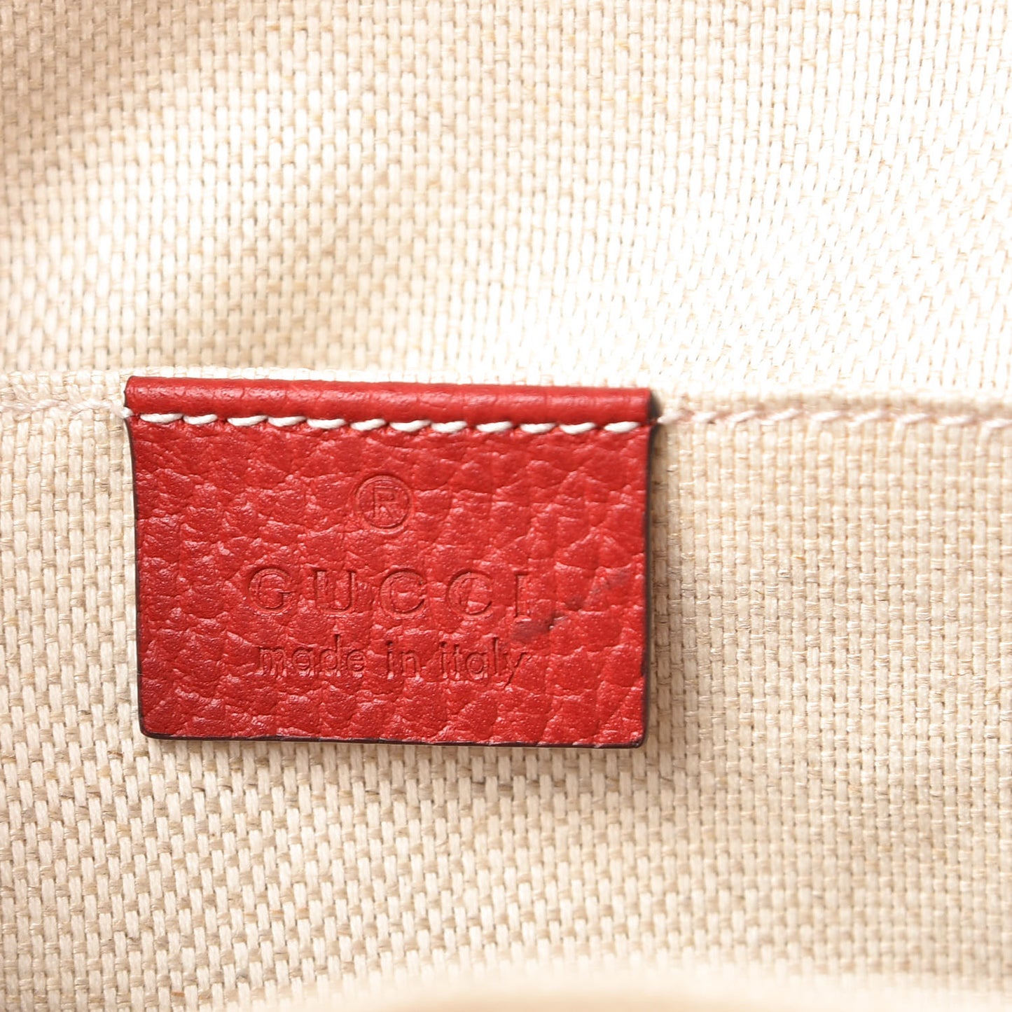 Pebbled Calfskin Soho Chain Backpack Red