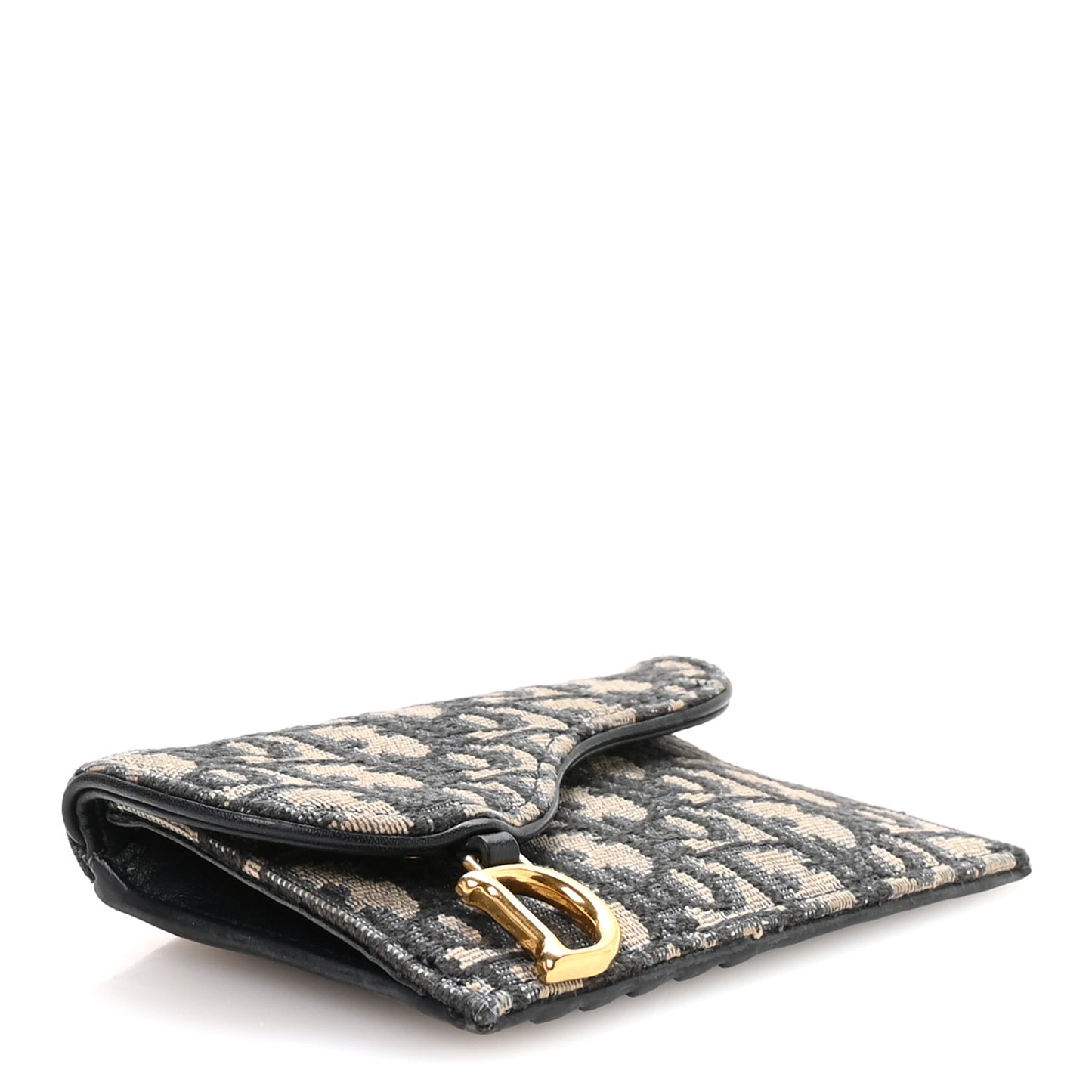 Oblique Saddle Cosmos Zipped Card Holder Blue