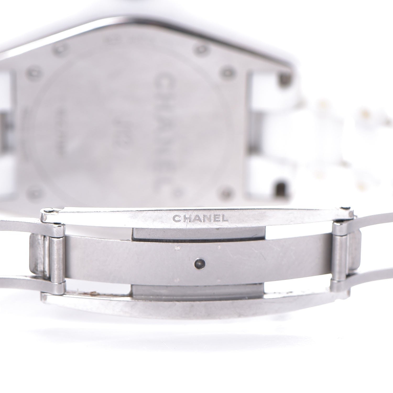 Chanel Stainless Steel Ceramic Diamond 38mm J12 Automatic Watch White 6 of 6