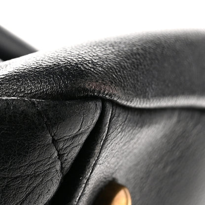 Chanel Lambskin Quilted Large Just Mademoiselle Bowling Bag Black 11 of 12