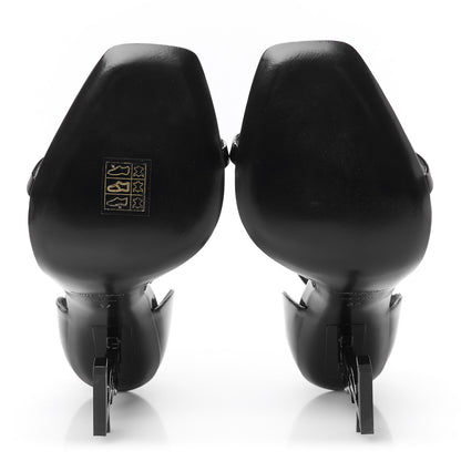 Saint Laurent Patent Calfskin Opyum 110 Sandals 37 Black 6 of 10