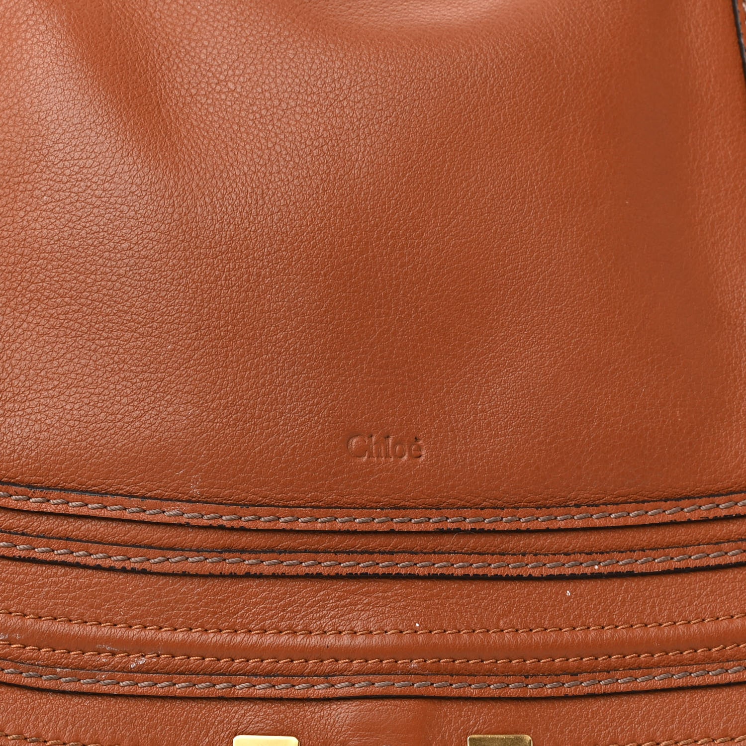 Chloe Calfskin Large Marcie Satchel Tan 7 of 16