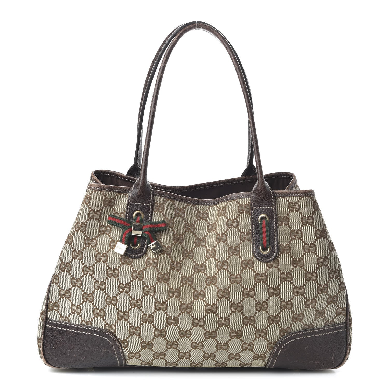 Gucci Monogram Medium Princy Tote Dark Brown 1 of 11