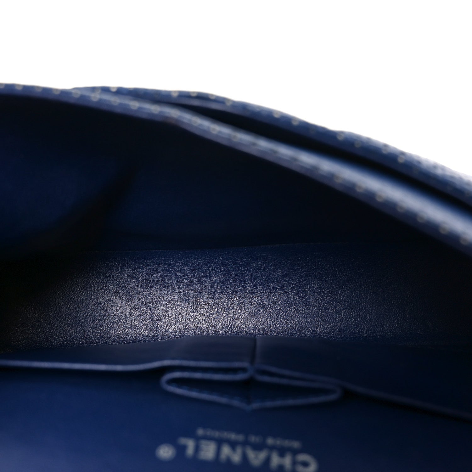 Chanel Lambskin Perforated Medium Double Flap Blue 4 of 9