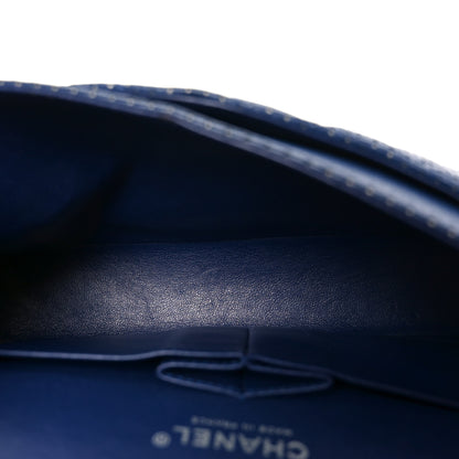 Chanel Lambskin Perforated Medium Double Flap Blue 4 of 9